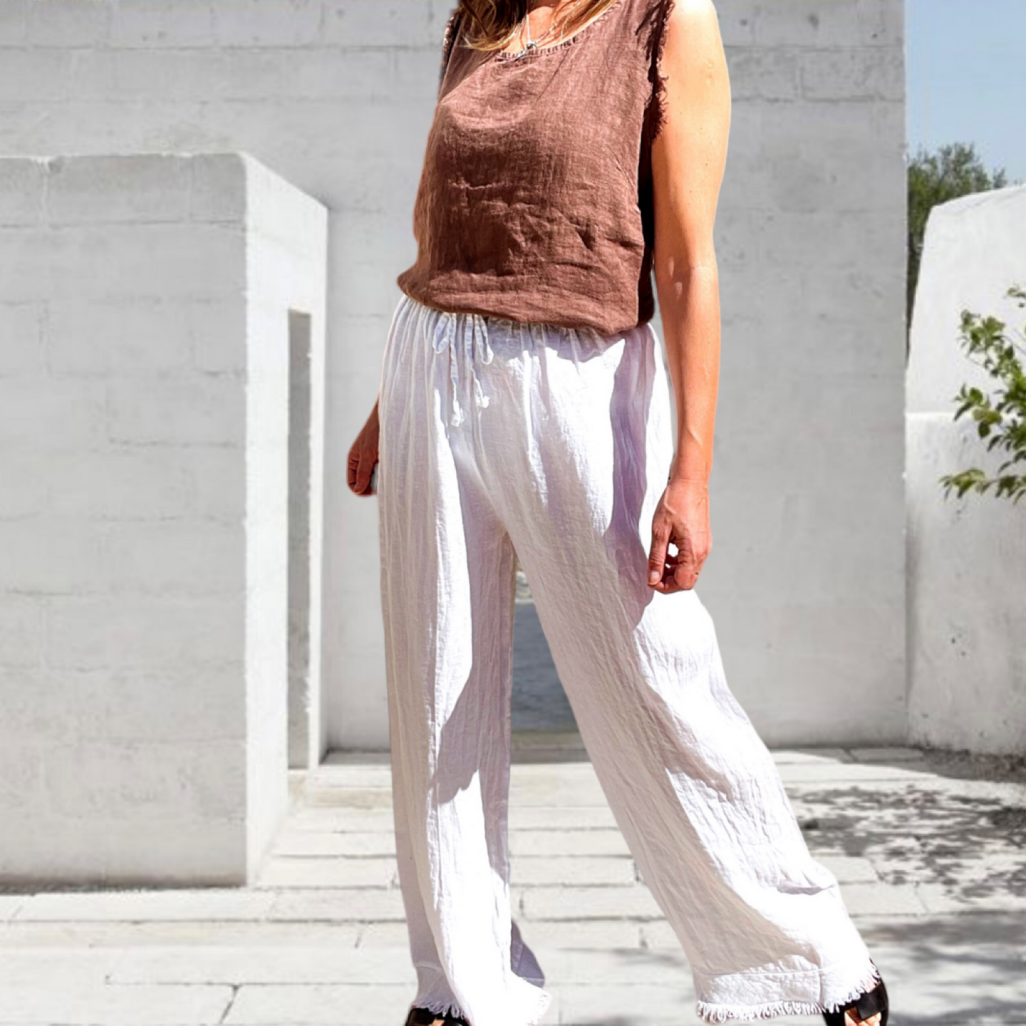 Pantalón Lino Lula Blanco